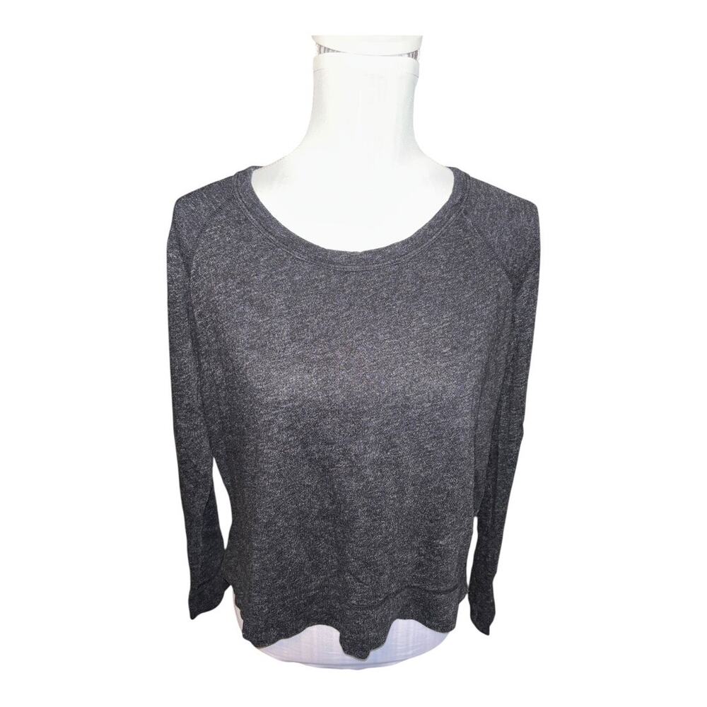 James Pearse Dark Gray Long Sleeve Knit Top Size 2